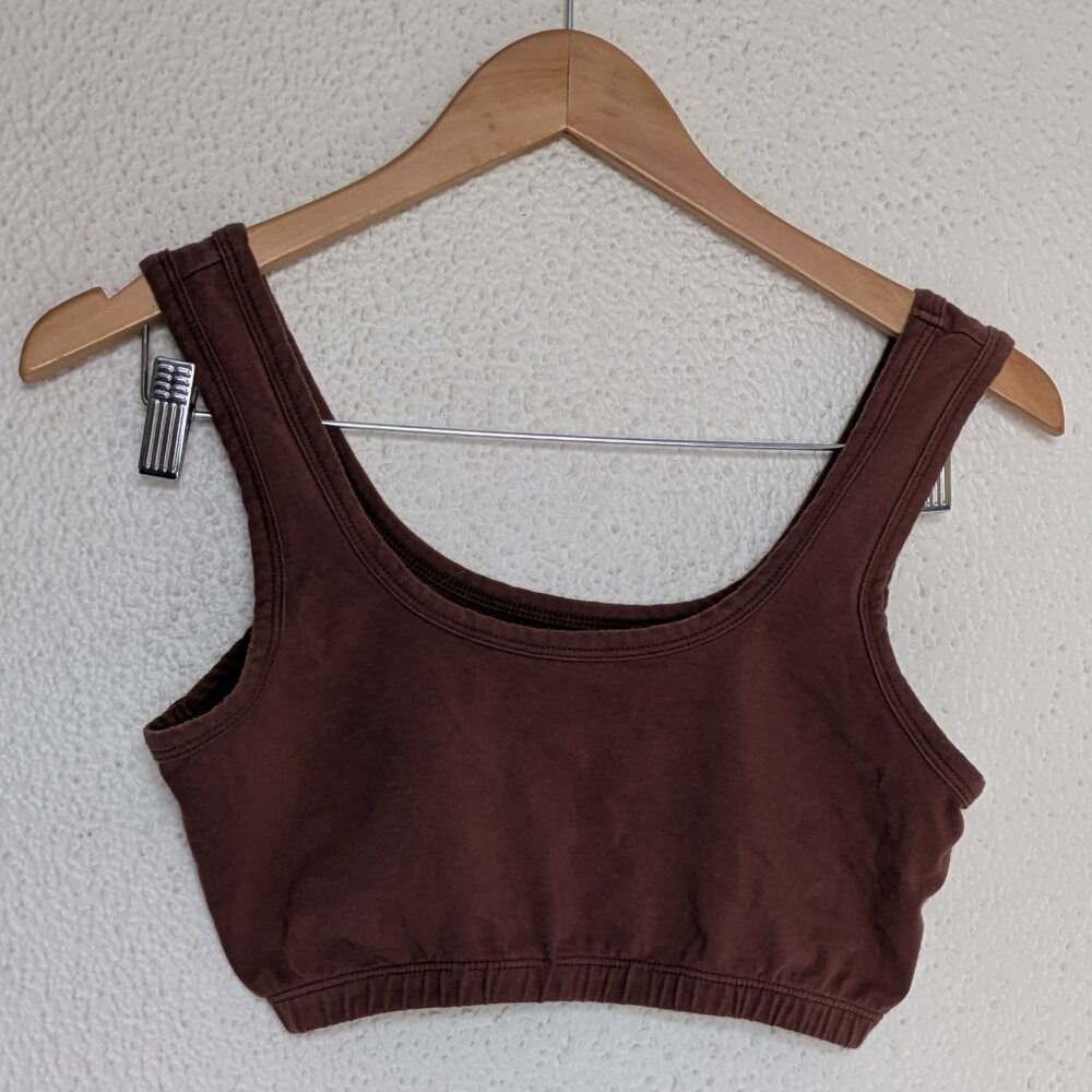 ARQ wide strap bra brown size L